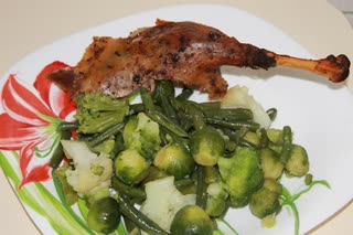 ГУСЬ В РУКАВЕ,в духовке,ОЧЕНЬ ВКУСНЫЙ,хрустящая корочка,нежное мясо